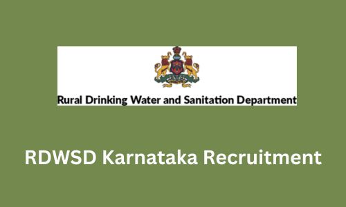 RDWSD Karnataka Recruitment