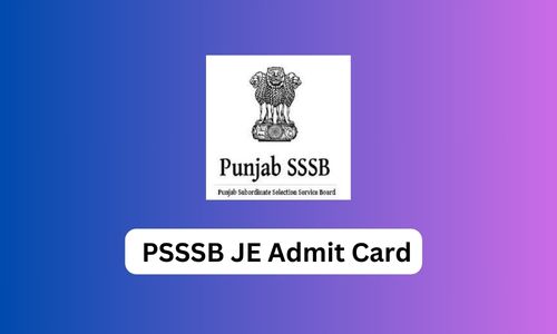 PSSSB JE Admit Card